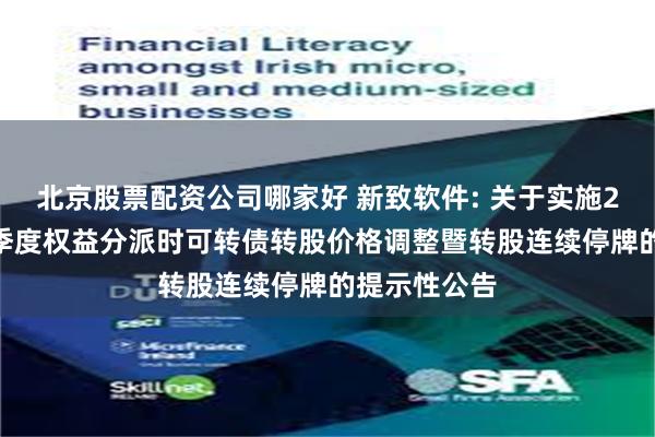 北京股票配资公司哪家好 新致软件: 关于实施2024年前三季度权益分派时可转债转股价格调整暨转股连续停牌的提示性公告