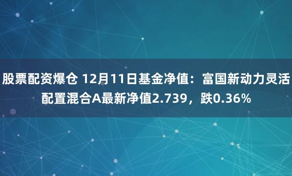 股票配资爆仓 12月11日基金净值：富国新动力灵活配置混合A最新净值2.739，跌0.36%