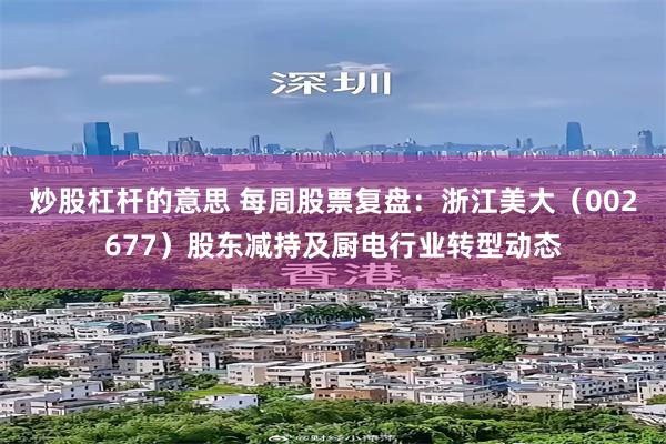 炒股杠杆的意思 每周股票复盘：浙江美大（002677）股东减持及厨电行业转型动态