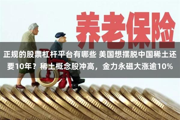 正规的股票杠杆平台有哪些 美国想摆脱中国稀土还要10年？稀土概念股冲高，金力永磁大涨逾10%