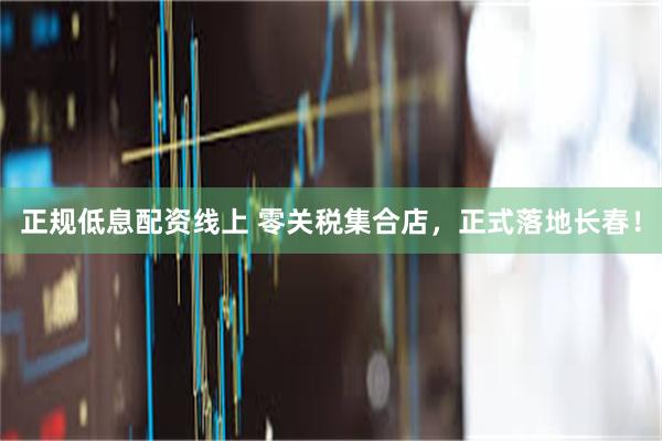 正规低息配资线上 零关税集合店，正式落地长春！