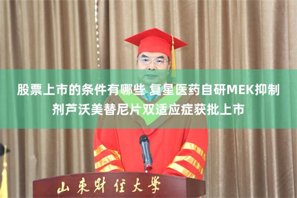 股票上市的条件有哪些 复星医药自研MEK抑制剂芦沃美替尼片双适应症获批上市