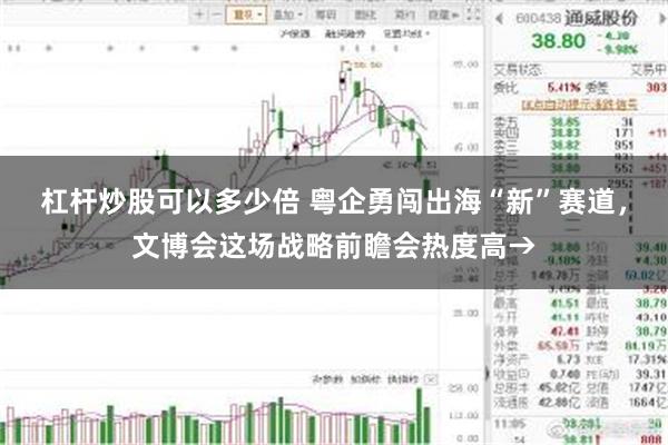 杠杆炒股可以多少倍 粤企勇闯出海“新”赛道，文博会这场战略前瞻会热度高→