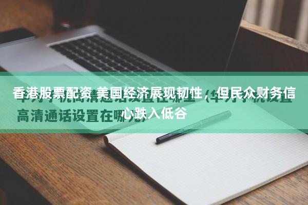 香港股票配资 美国经济展现韧性,但民众财务信心跌入低谷