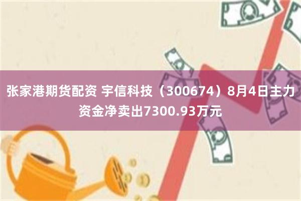 张家港期货配资 宇信科技（300674）8月4日主力资金净卖出7300.93万元