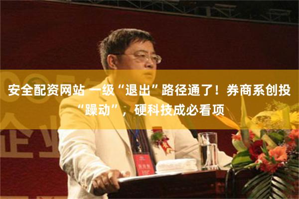 安全配资网站 一级“退出”路径通了!券商系创投“躁动”,硬科技成必看项