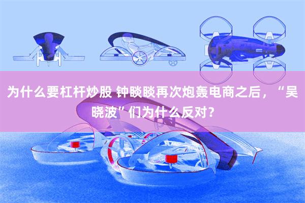 为什么要杠杆炒股 钟睒睒再次炮轰电商之后，“吴晓波”们为什么反对？