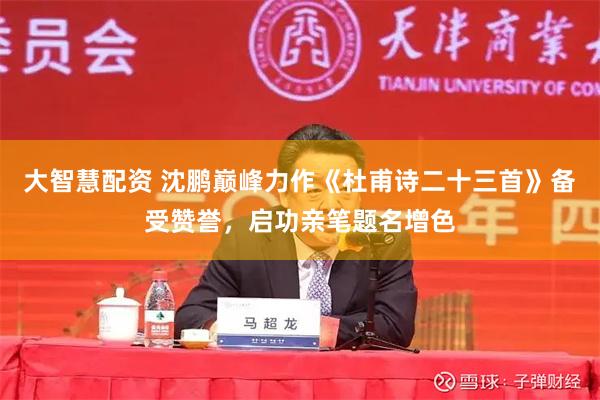 大智慧配资 沈鹏巅峰力作《杜甫诗二十三首》备受赞誉，启功亲笔题名增色