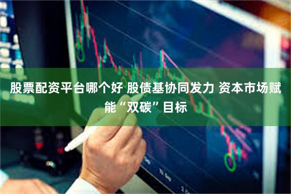 股票配资平台哪个好 股债基协同发力 资本市场赋能“双碳”目标